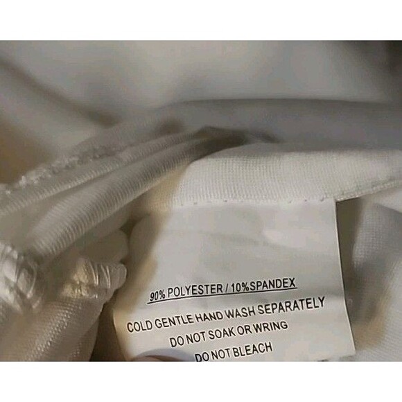 Selfie Leslie NWT New Frill Dress White Medium Mini Length Ruffle Ruffle B7 Nice - Picture 8 of 8